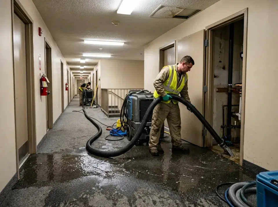 multi-unit-apartment-hallway-f-005 — frequently asked questions, Emergency Burst Pipe Water Extraction & Removal in Marinett…